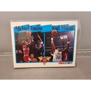 Michael Jordan/Karl Malone 1991-1992 NBA Hoops #306 - League Leaders Scoring
